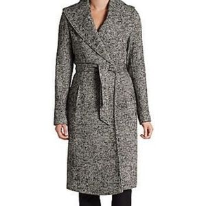 Soft high quality Wool BLACK Wrap Coat (Size 6)